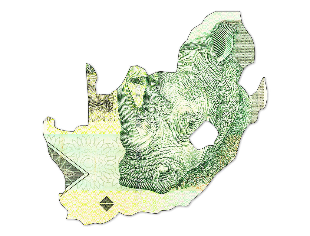 [South Africa] Auto assessment warning for expats overseas - South African banknote torn into shape of South Africa, South African expats warned of auto-assessment obligations